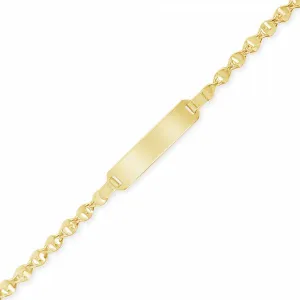 10K Yellow Gold Baby & Toddler Fancy ID Bracelet