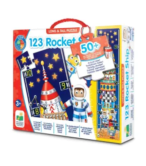 123 Rocket Ship Jigsaw Puzzle (51 piece long and tall floor puzzle)