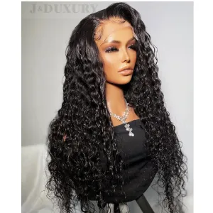 12a 13x4 glueless lace pre plucked unprocessed water wave full hd lace wig human hair wigs ready to ship