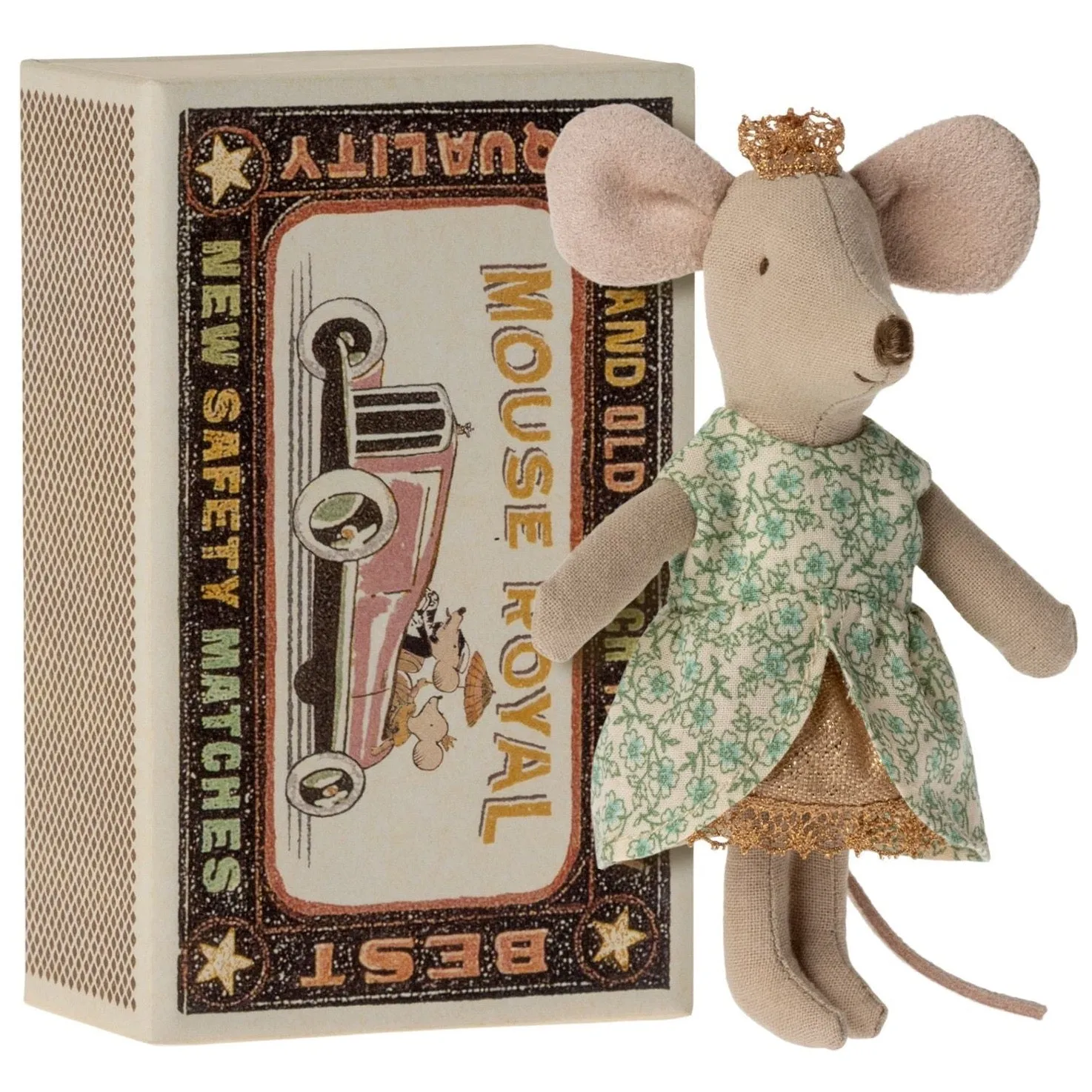 2022 Maileg Little Sister Princess Mouse in Matchbox