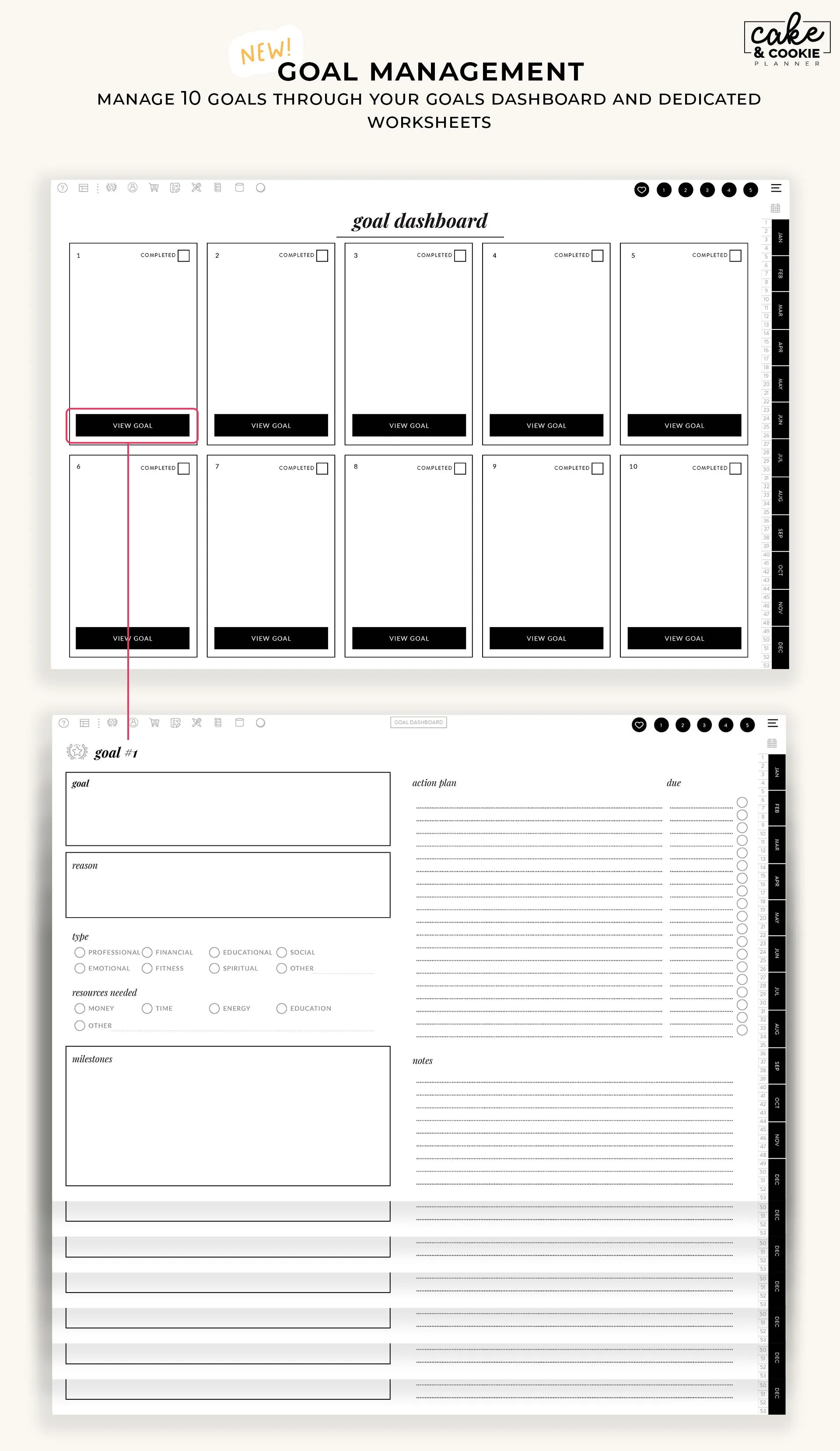 2025 Digital Planner for iPad and Tablets - Modern Minimalist