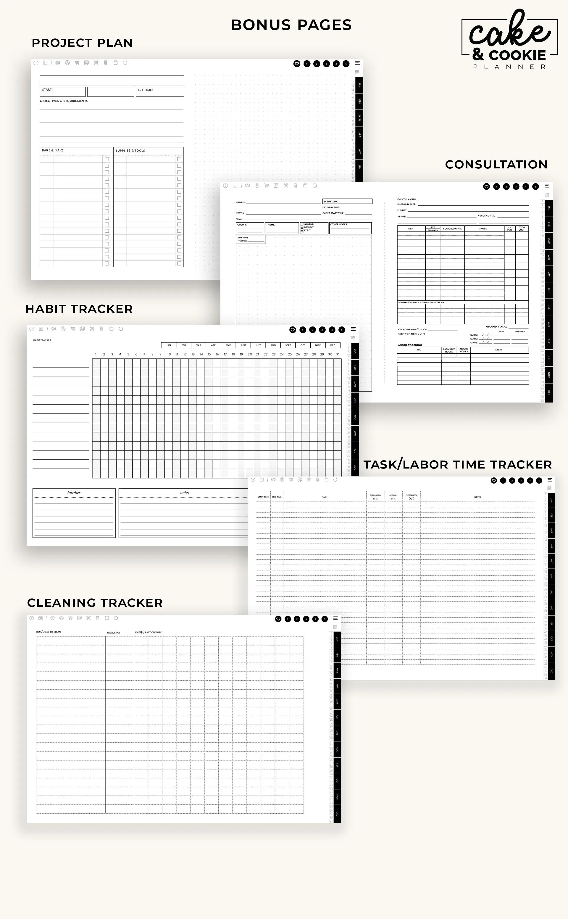 2025 Digital Planner for iPad and Tablets - Modern Minimalist