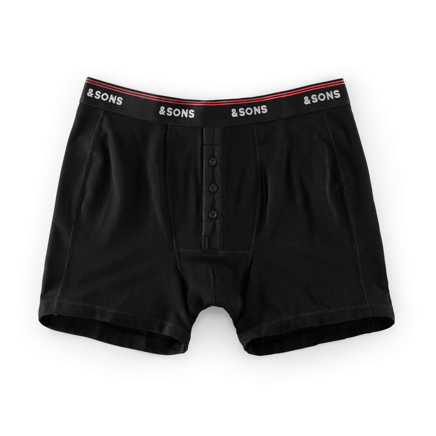 &SONS Essentials Boxer Shorts Black