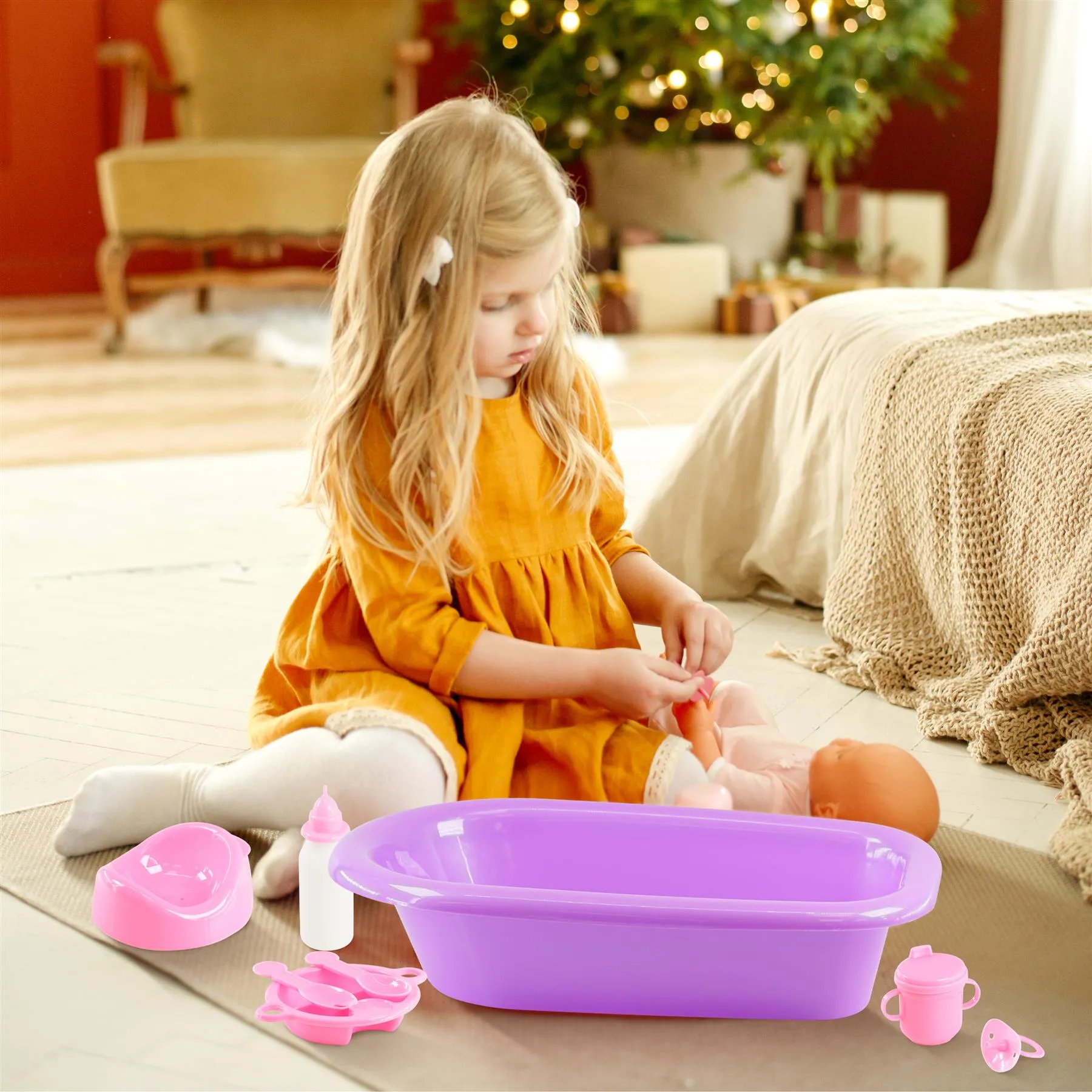 Baby Doll Bath Set with Accessories