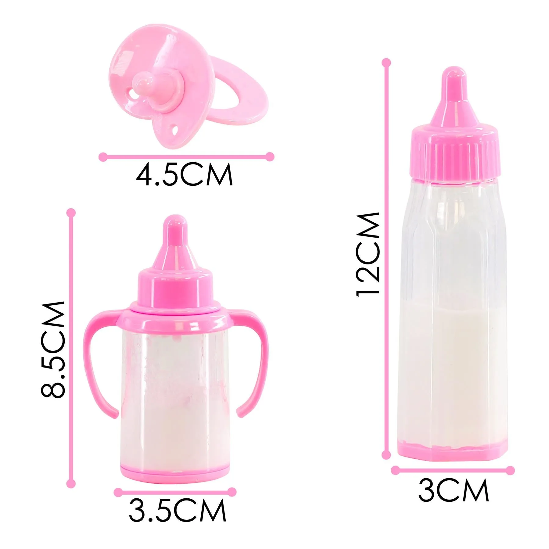 BiBi Doll Milk Bottle Set for Baby Dolls