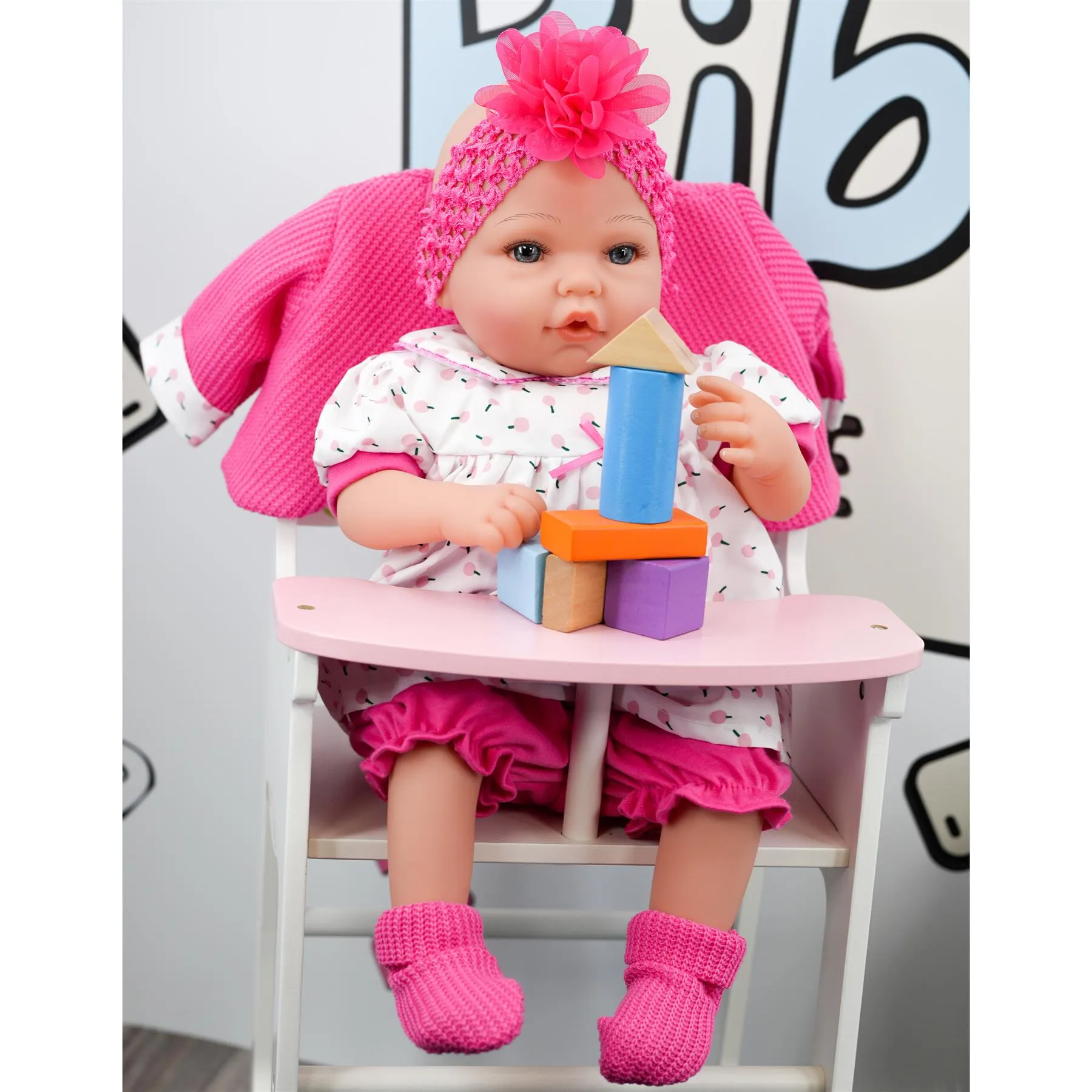 BiBi Outfits - Reborn Doll Clothes (Hot Pink) (50 cm / 20")