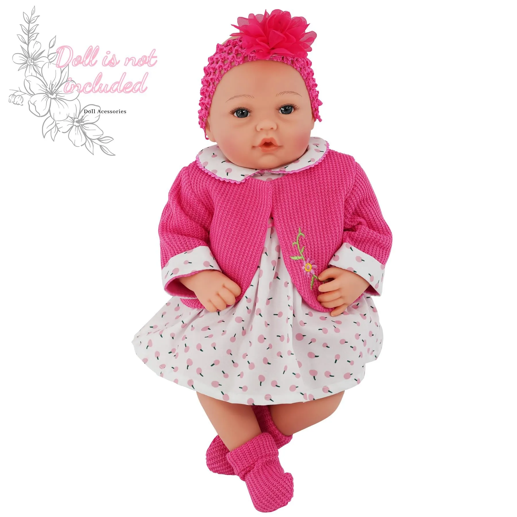 BiBi Outfits - Reborn Doll Clothes (Hot Pink) (50 cm / 20")