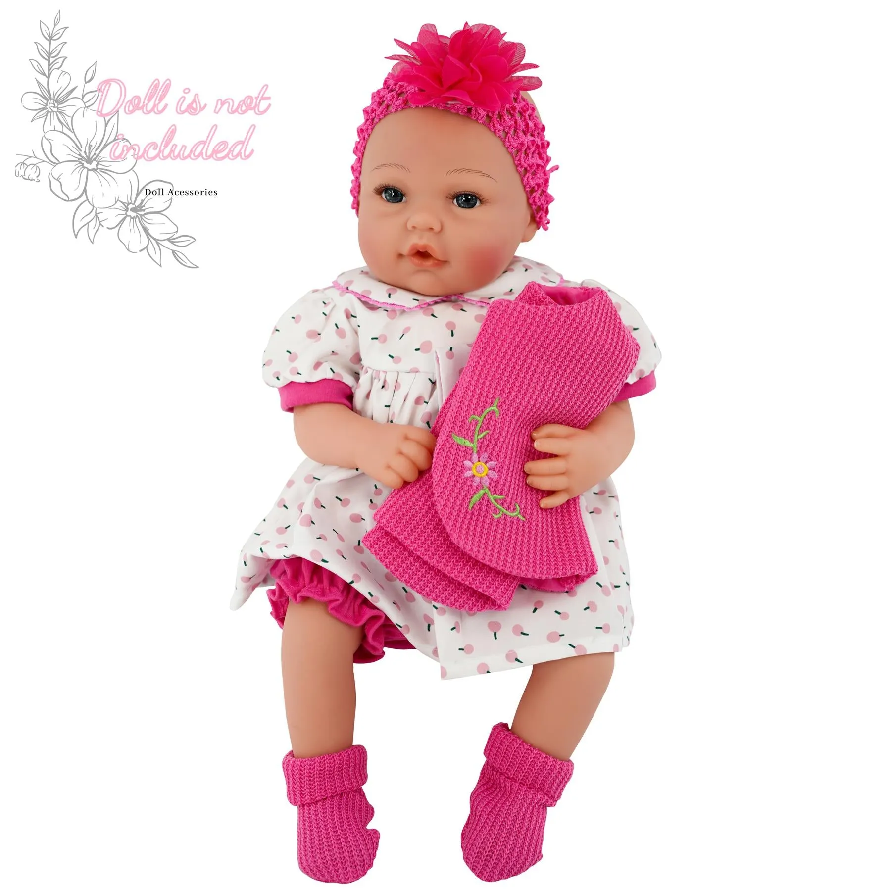 BiBi Outfits - Reborn Doll Clothes (Hot Pink) (50 cm / 20")