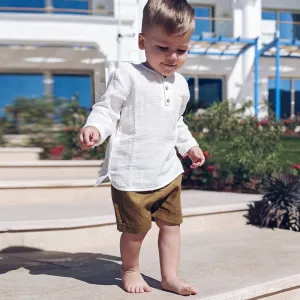 Boys Muslin Long-Sleeved Shirt