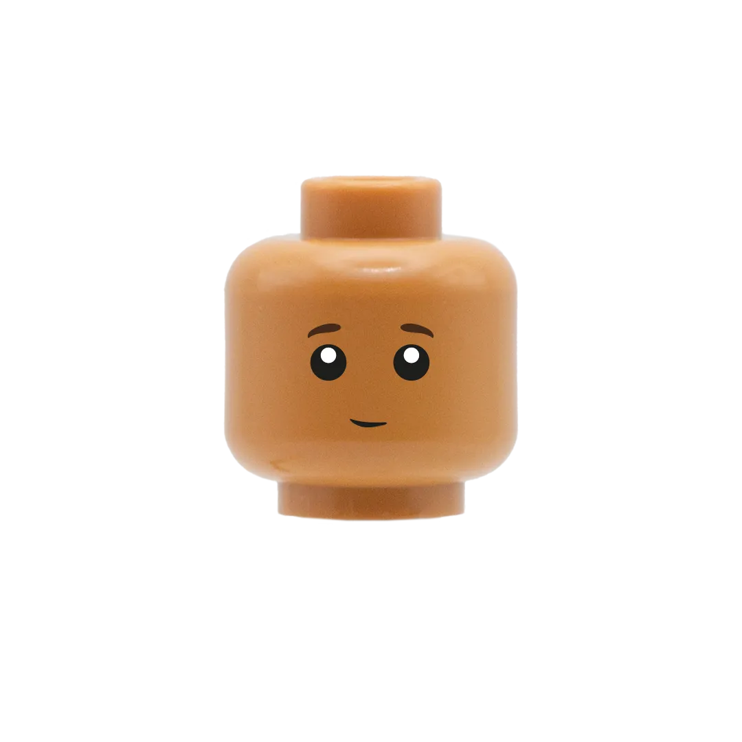 Child Head with Slight Smile - Custom Printed Minifigure Head