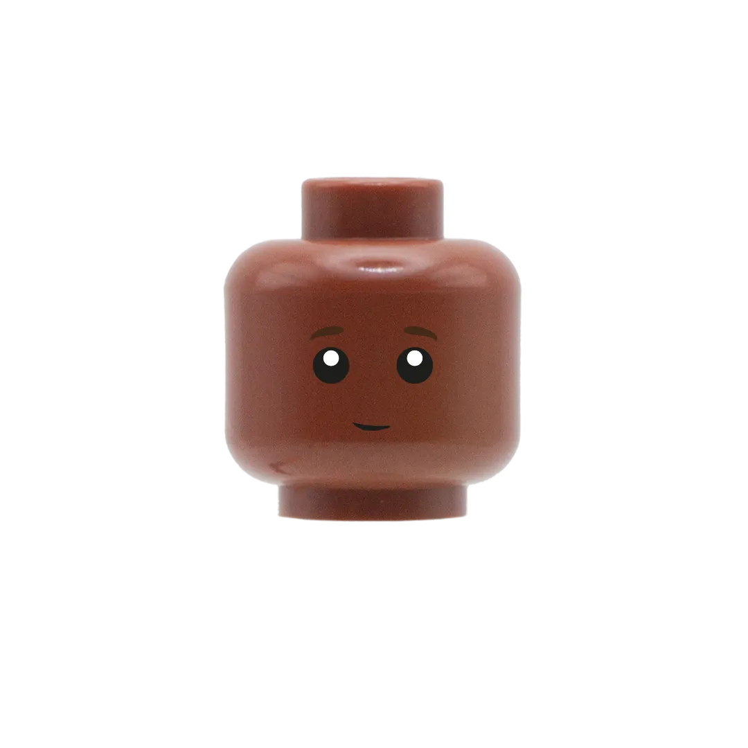 Child Head with Slight Smile - Custom Printed Minifigure Head