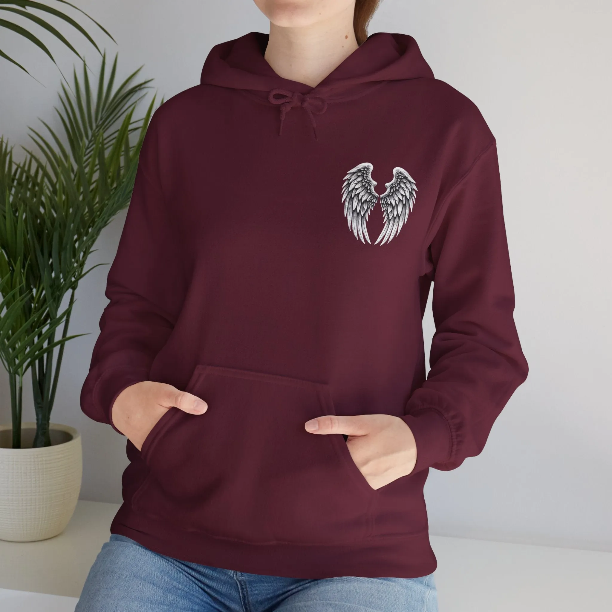 Dad, My Guardian Angel |Front & Back Print Hoodie