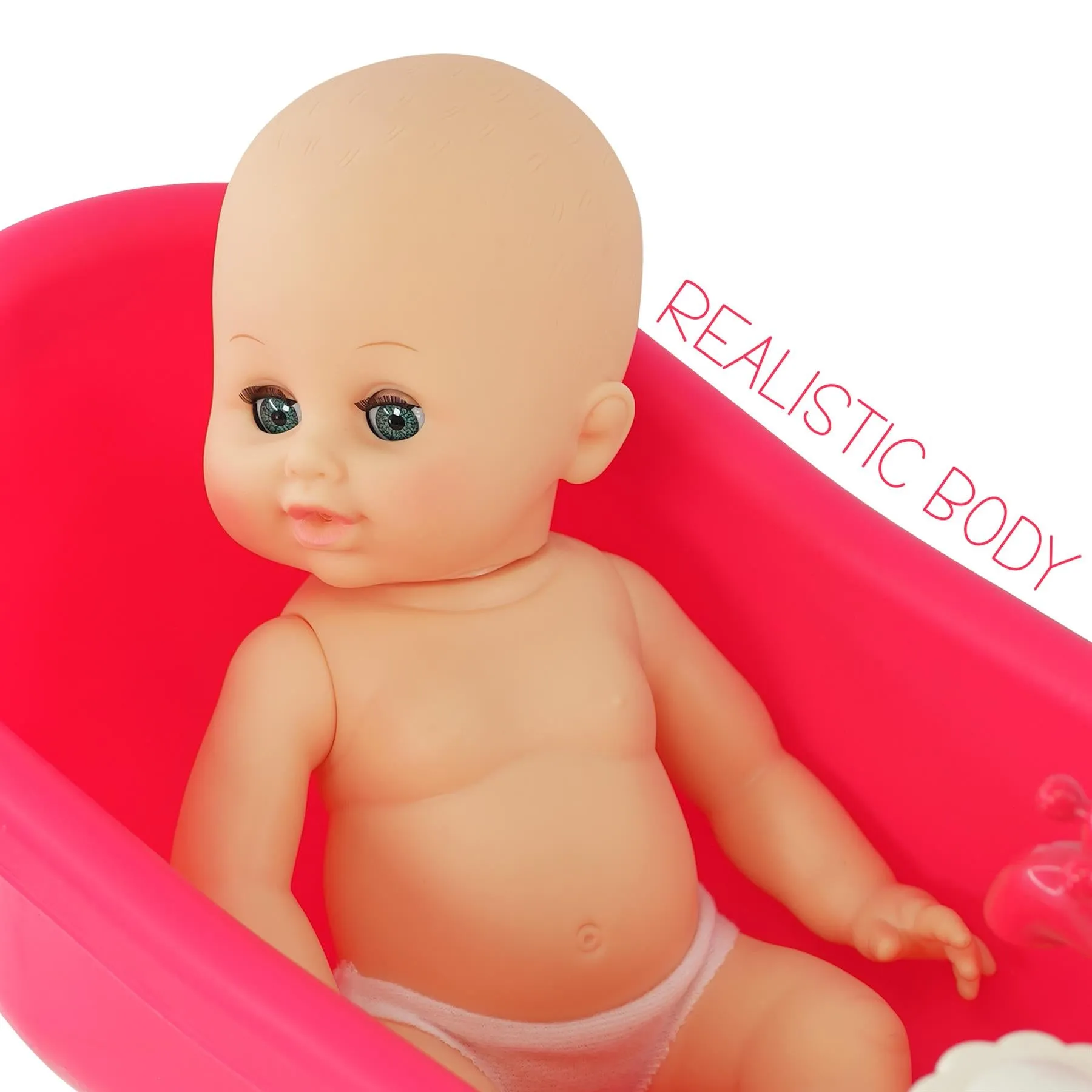 Doll and Bath set with Accessories