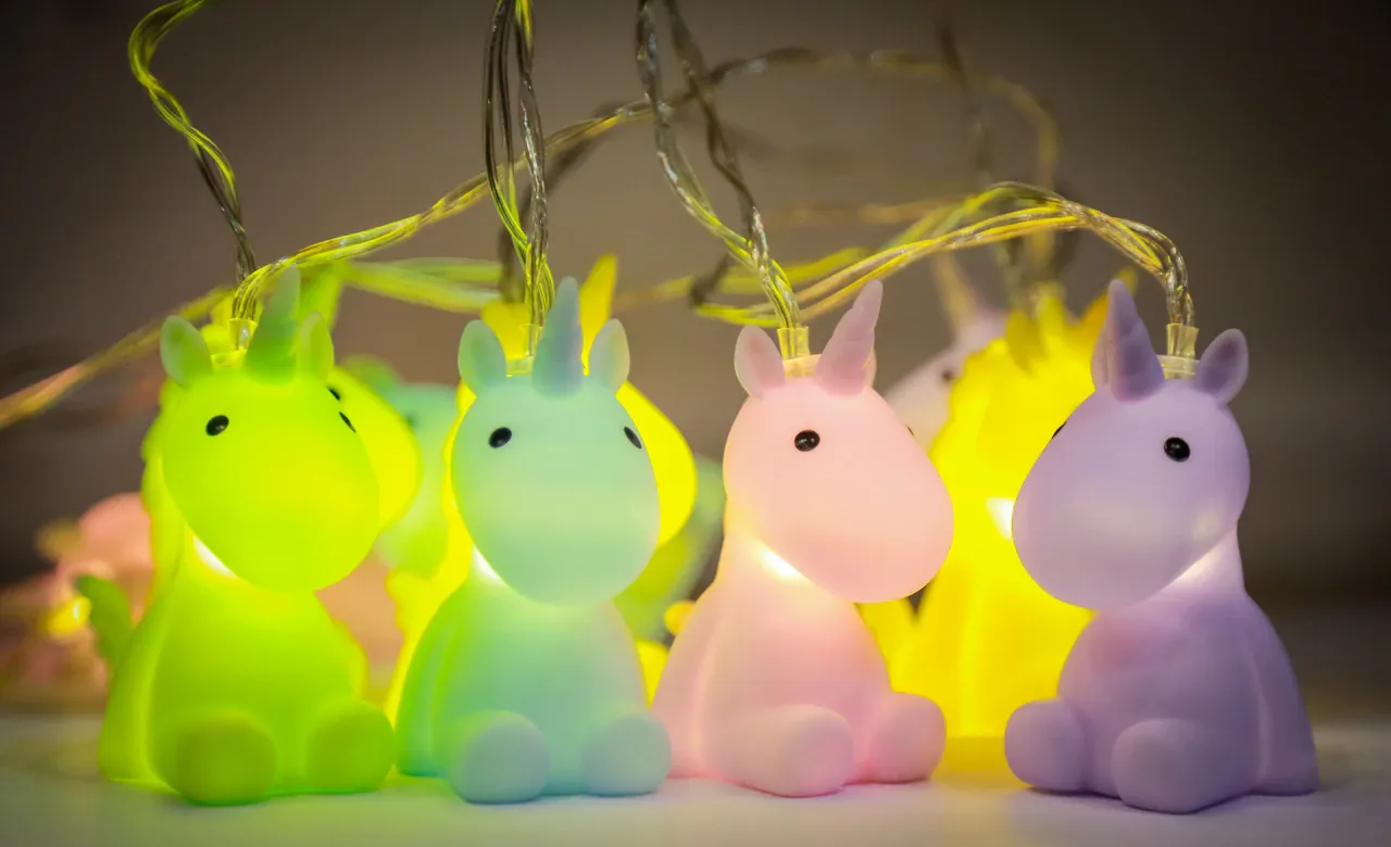 Fairy Light String AA Battery - Pastel Unicorns