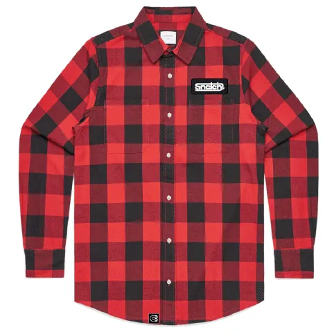 Flanno Unlined Shirt Snatch Red Black