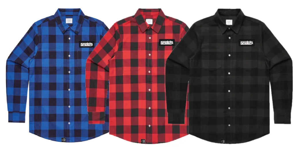 Flanno Unlined Shirt Snatch Red Black