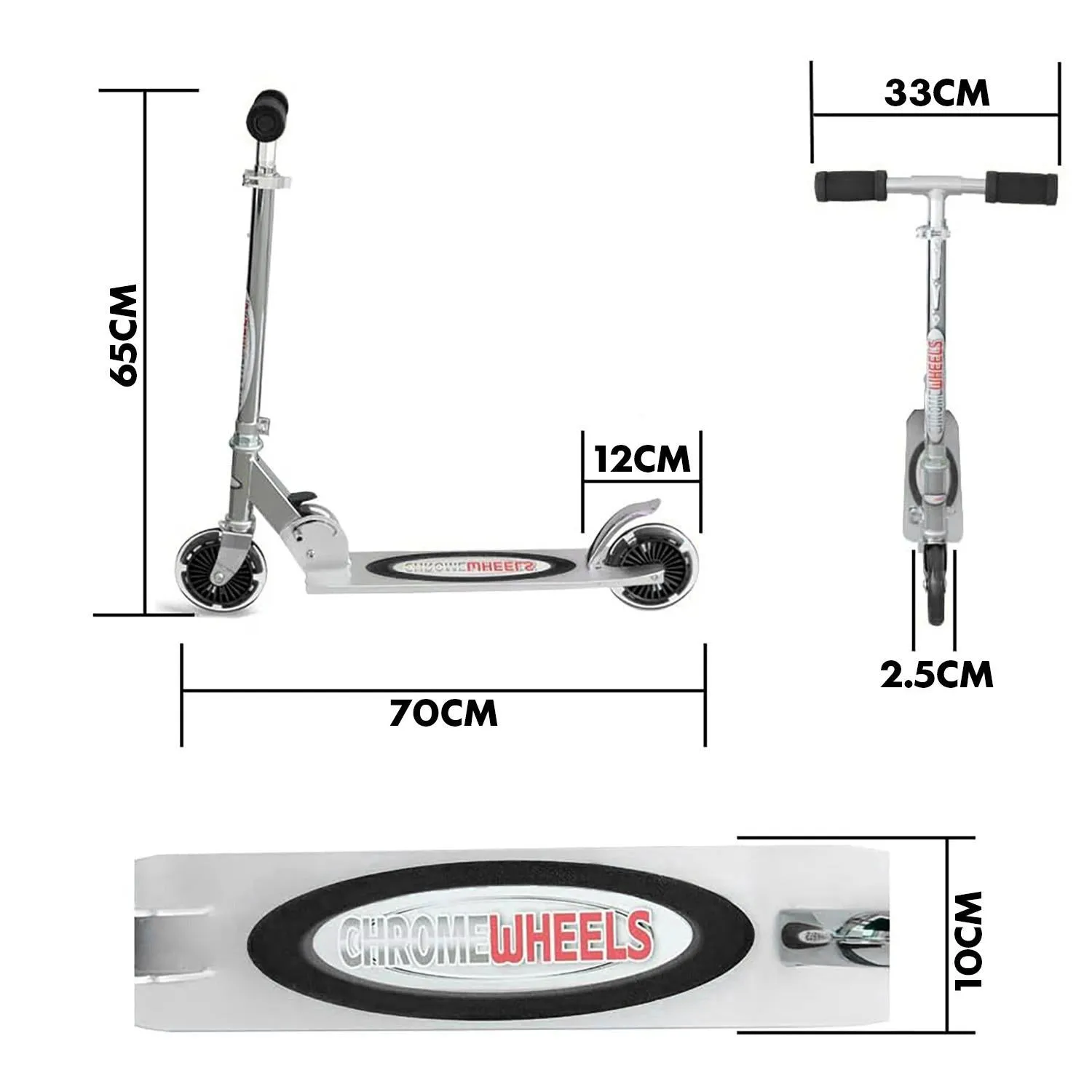 Foldable Kids Scooter Black