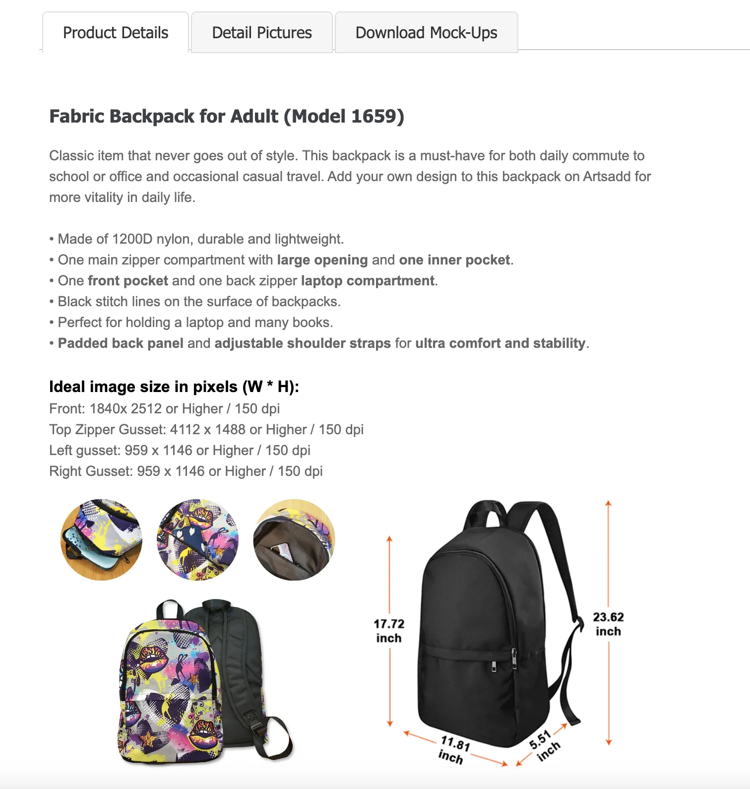 Homicide Awareness Backpack - Grief Club Design