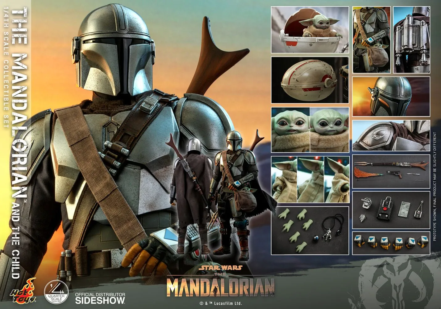 Hot Toys The Mandalorian and The Child Quarter Scale Collectible Set