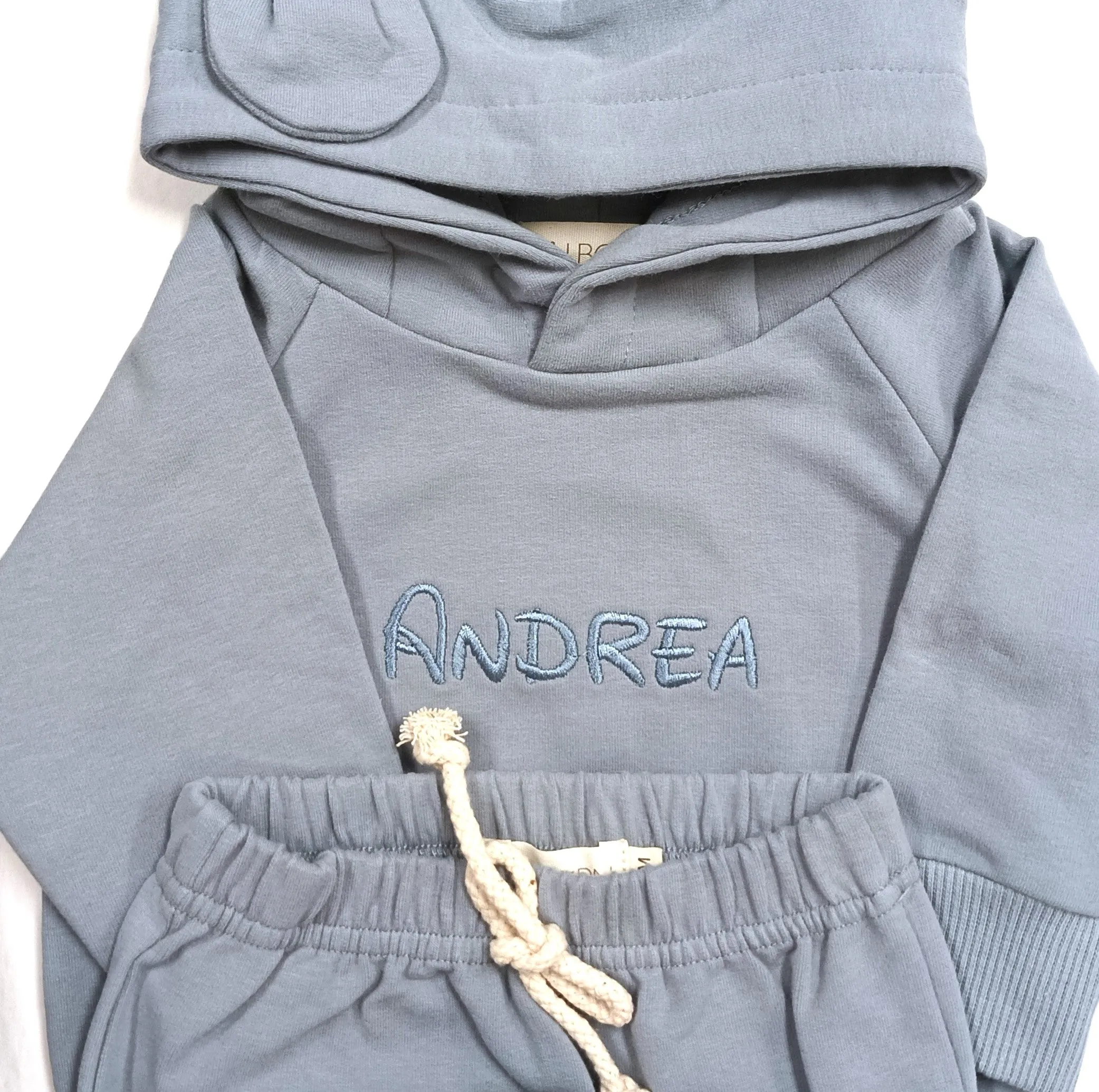 JBØRN Organic Cotton Baby Teddy Ears Hoodie & Joggers Set | Personalisable