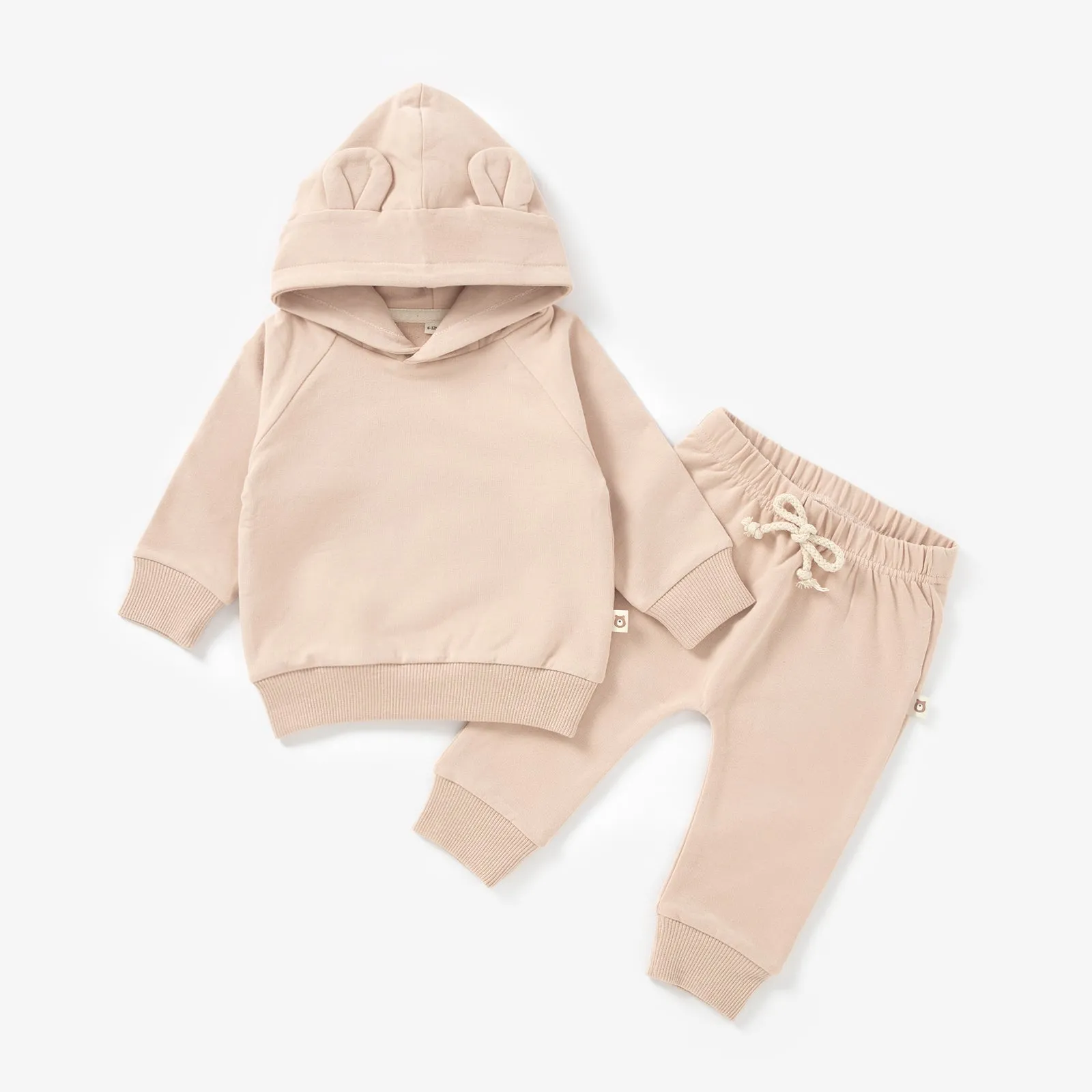 JBØRN Organic Cotton Baby Teddy Ears Hoodie & Joggers Set | Personalisable