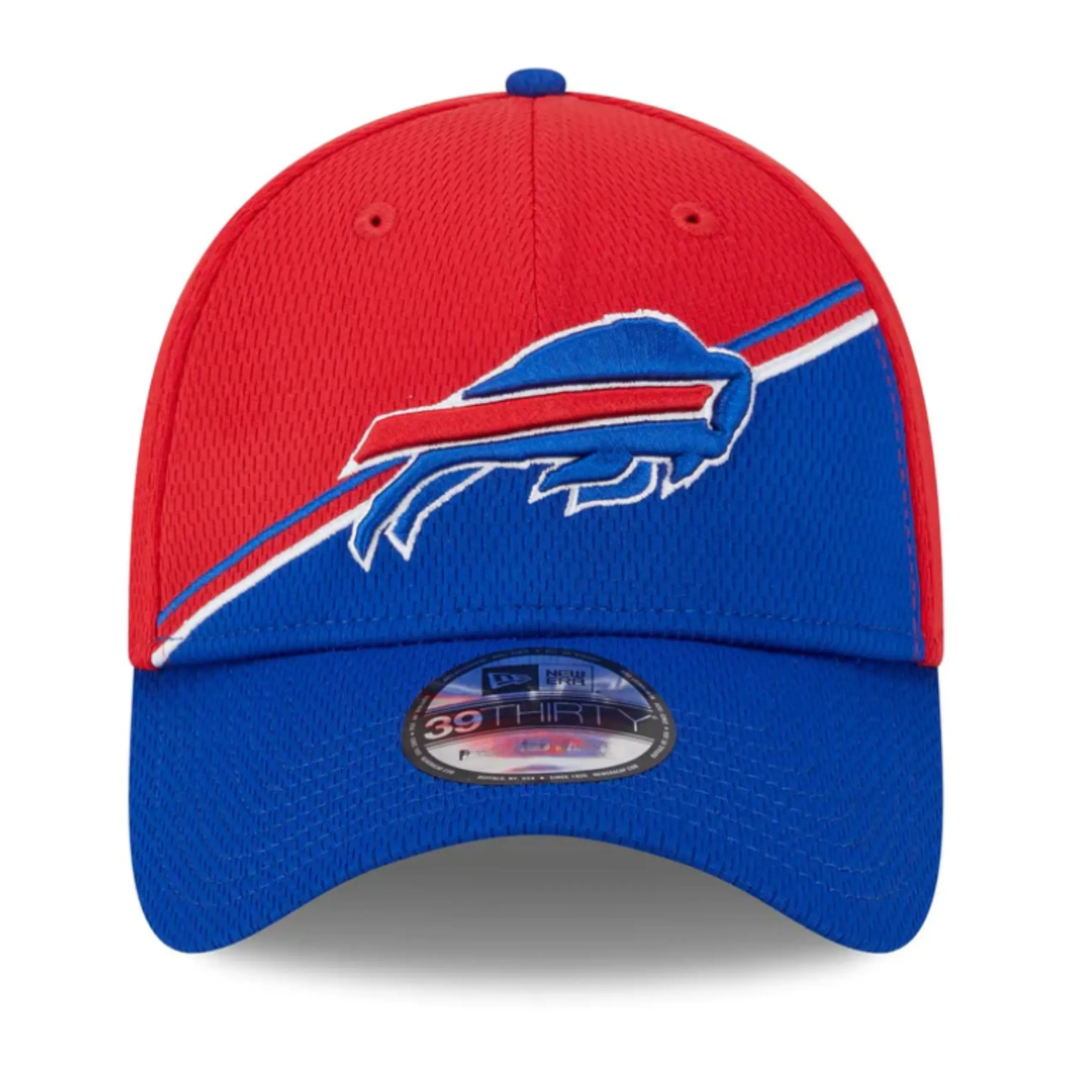 Kids New Era Bills Red/Royal 2023 Sideline 39THIRTY Hat