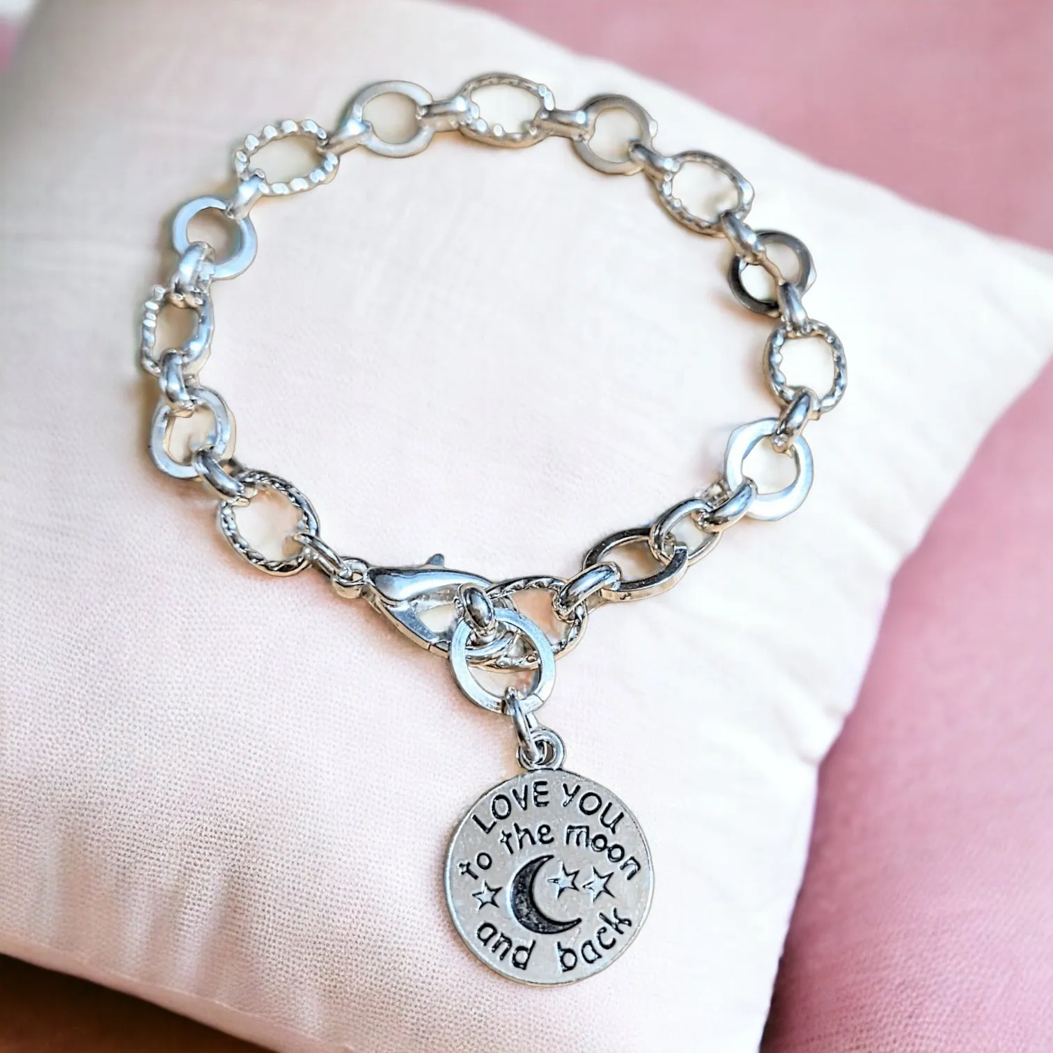 Love You to the Moon Chain Bracelet