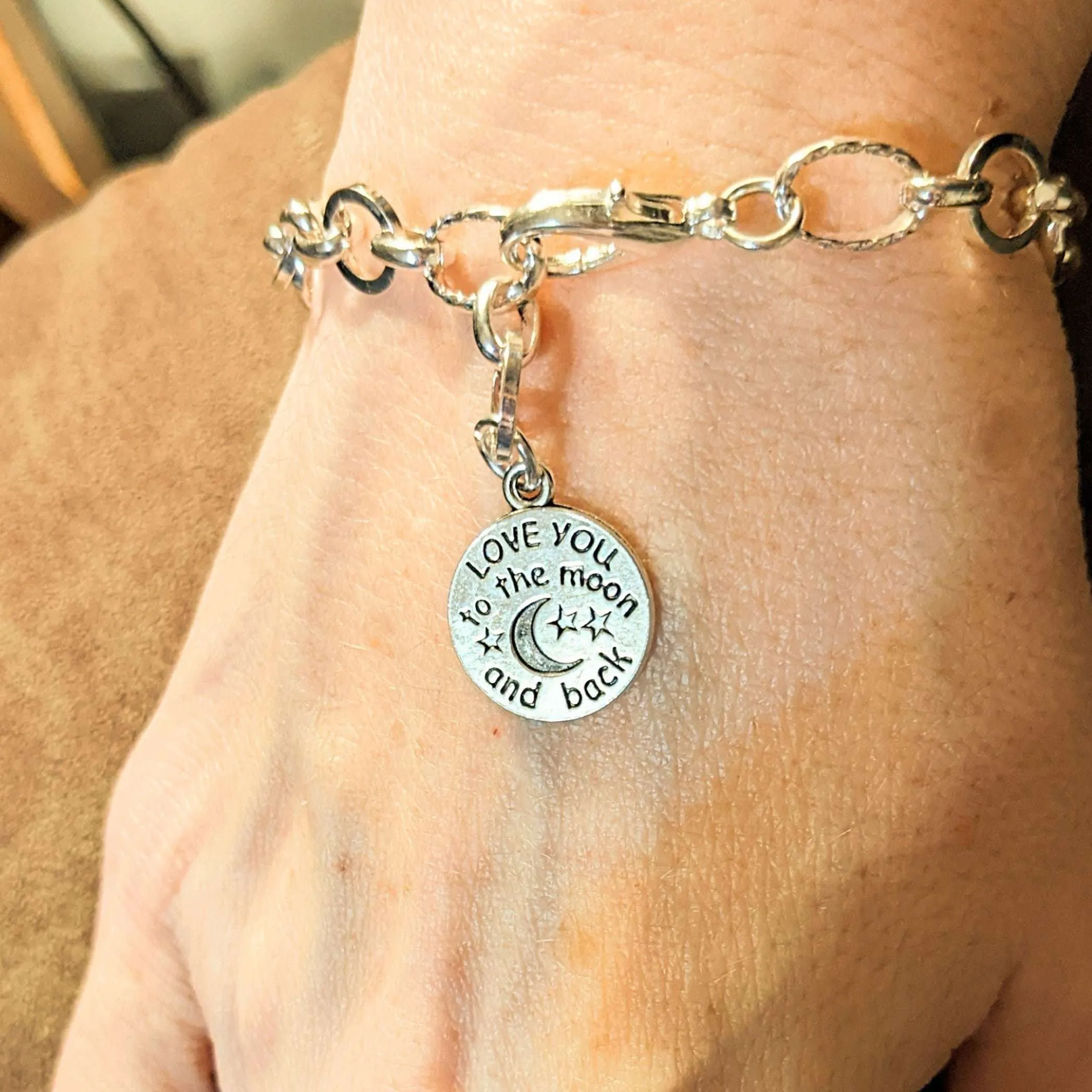 Love You to the Moon Chain Bracelet