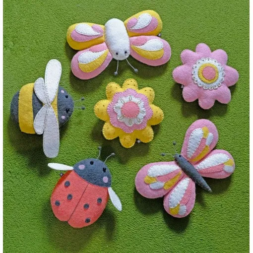 Mini Butterfly Felt Wall Art - Style B