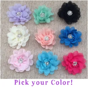 Mini rose hair clip- pick your color !