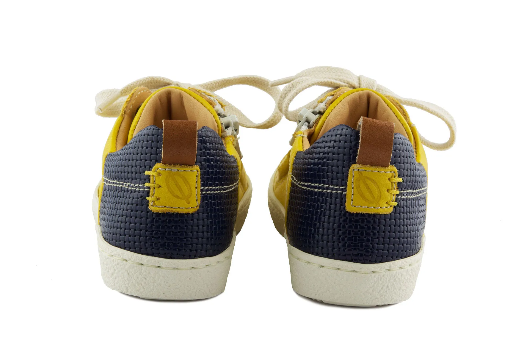 Ocra Boys Yellow and Navy Lace Up Trainer