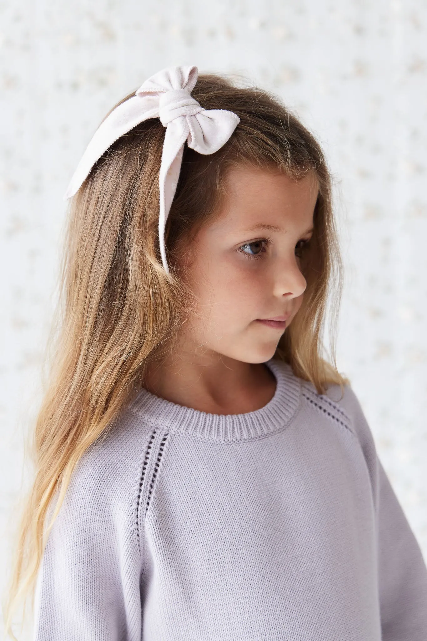 Organic Cotton Bow - Addie Lilac