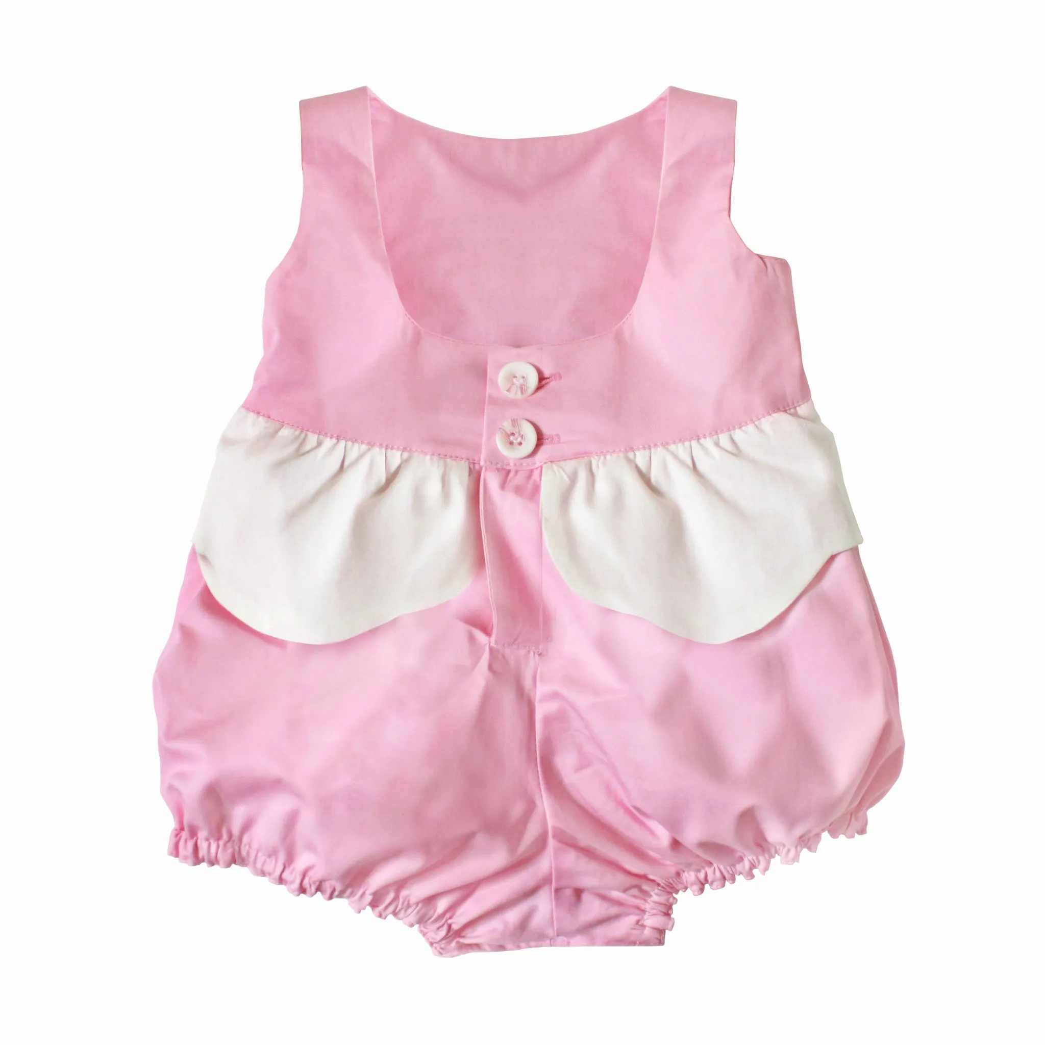 Over the Rainbow Bubble Romper - Sunset Pink