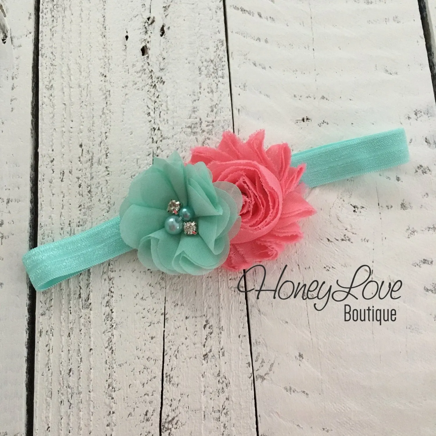 PERSONALIZED Name Outfit - Mint/Aqua and Silver Glitter - Coral flower embellished tutu skirt bloomers