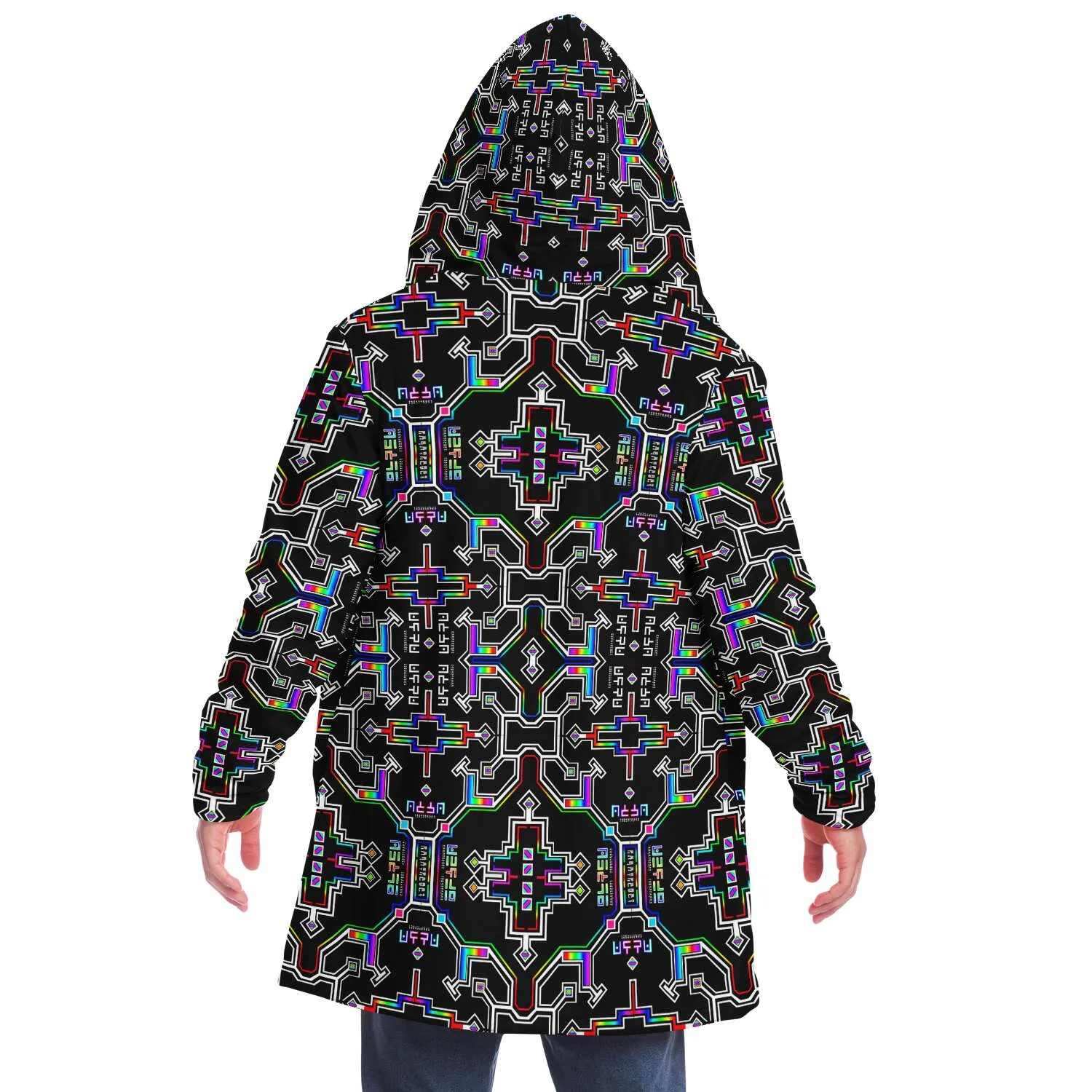 Prismatic Grid Micro Fleece Cloak