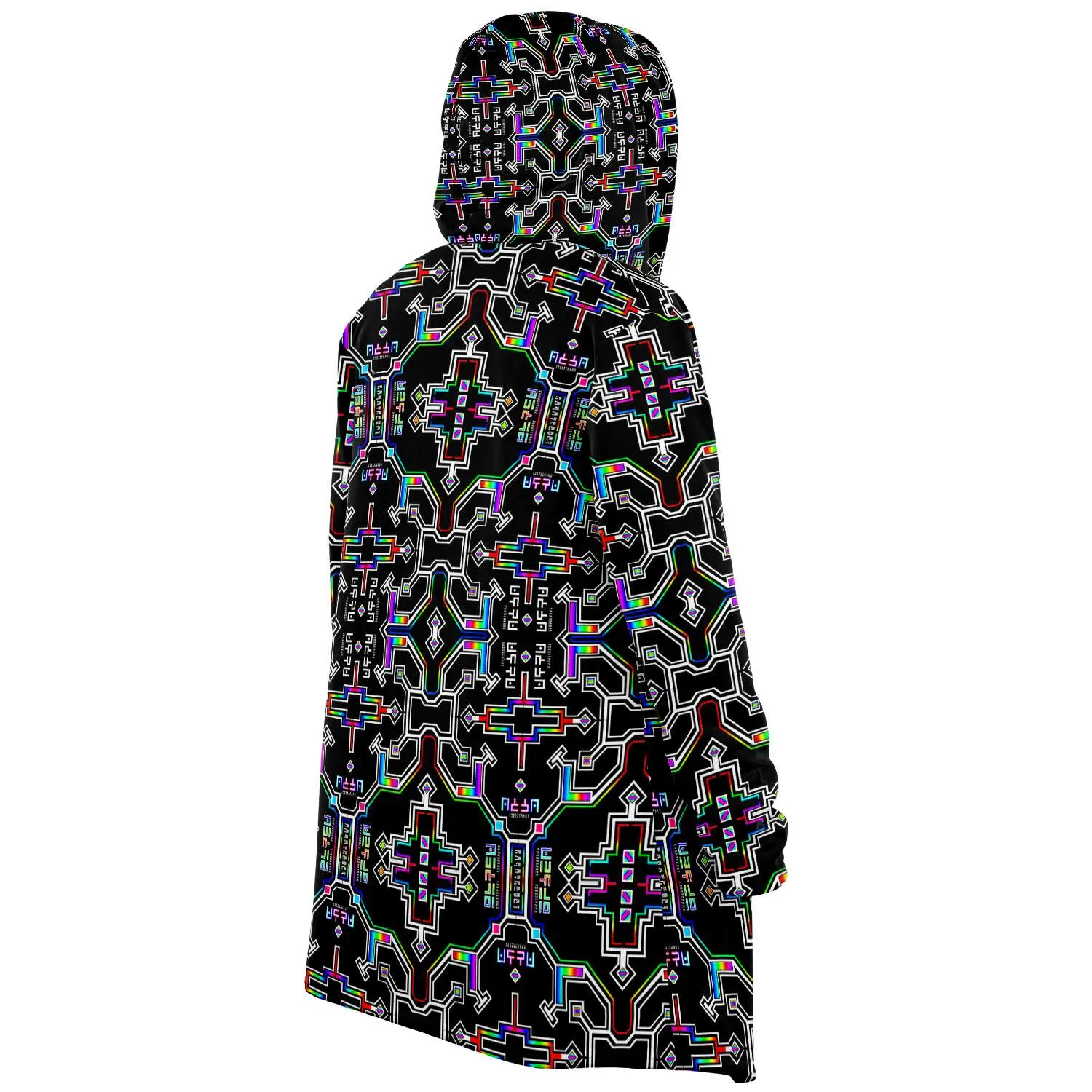 Prismatic Grid Micro Fleece Cloak