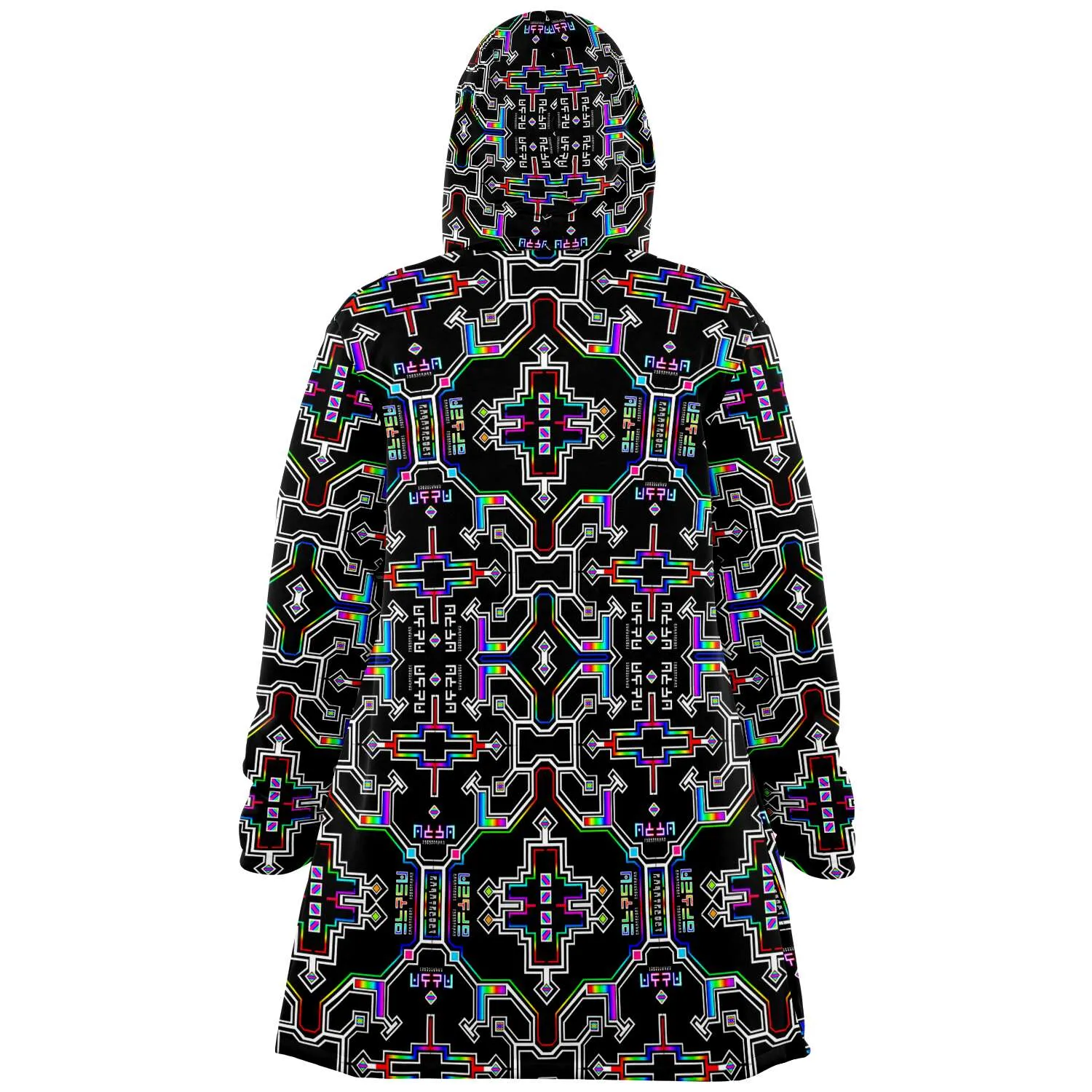 Prismatic Grid Micro Fleece Cloak