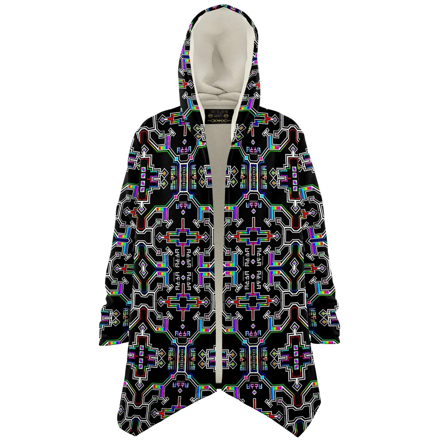 Prismatic Grid Micro Fleece Cloak