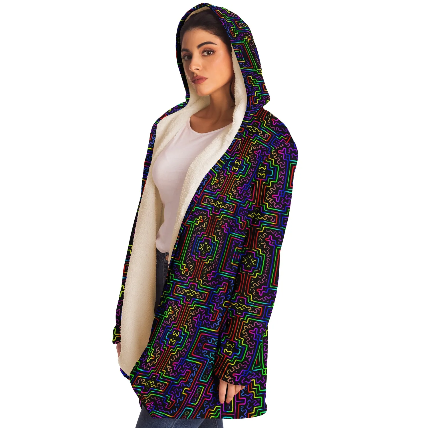 Prismatic Overlay Micro Fleece Cloak