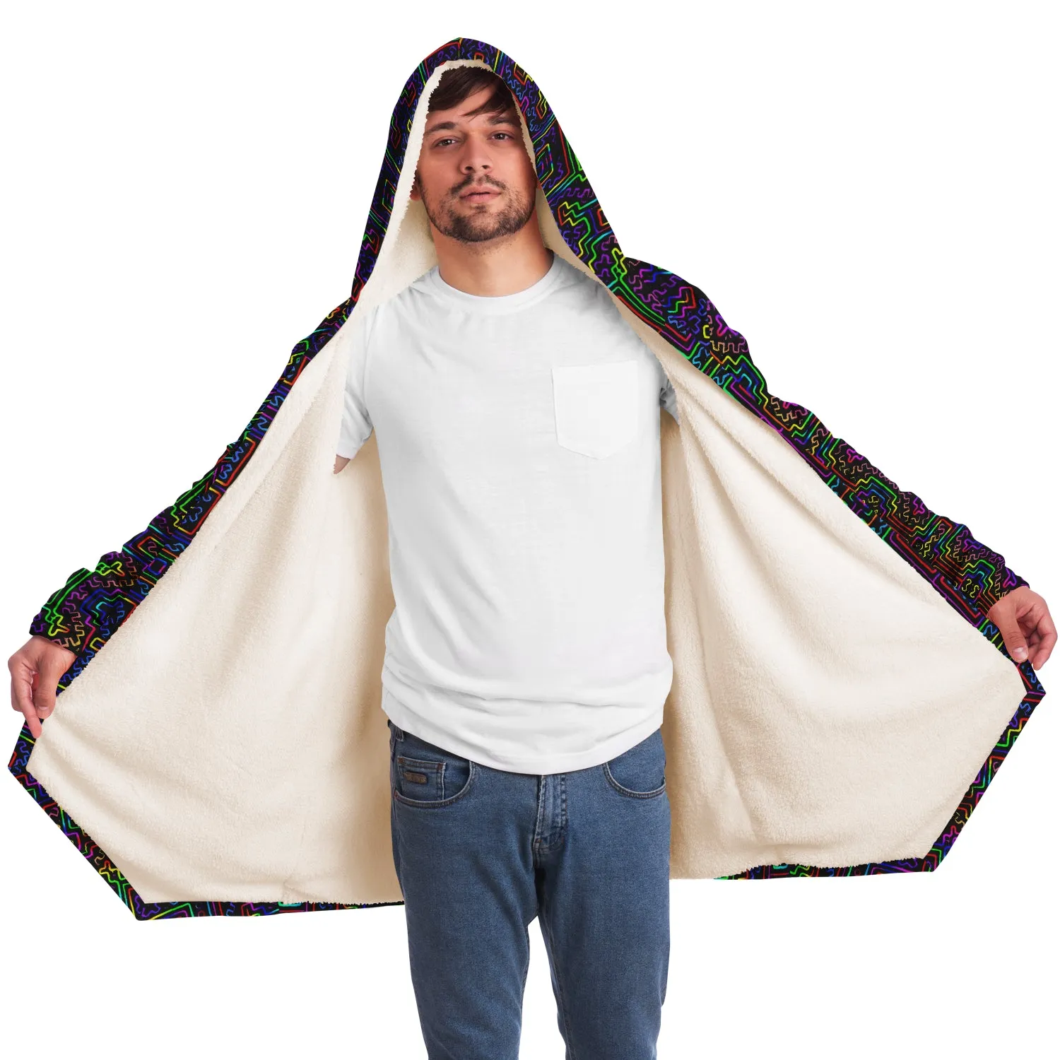 Prismatic Overlay Micro Fleece Cloak