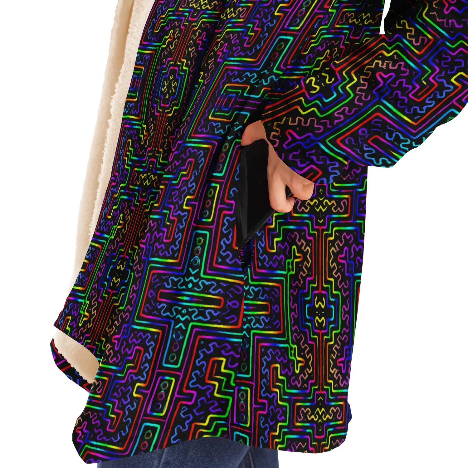 Prismatic Overlay Micro Fleece Cloak