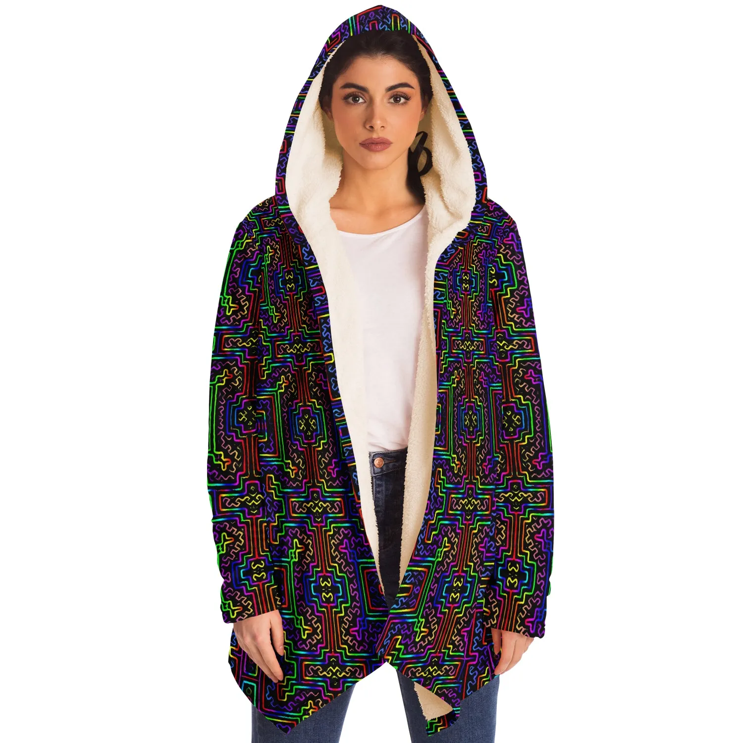 Prismatic Overlay Micro Fleece Cloak