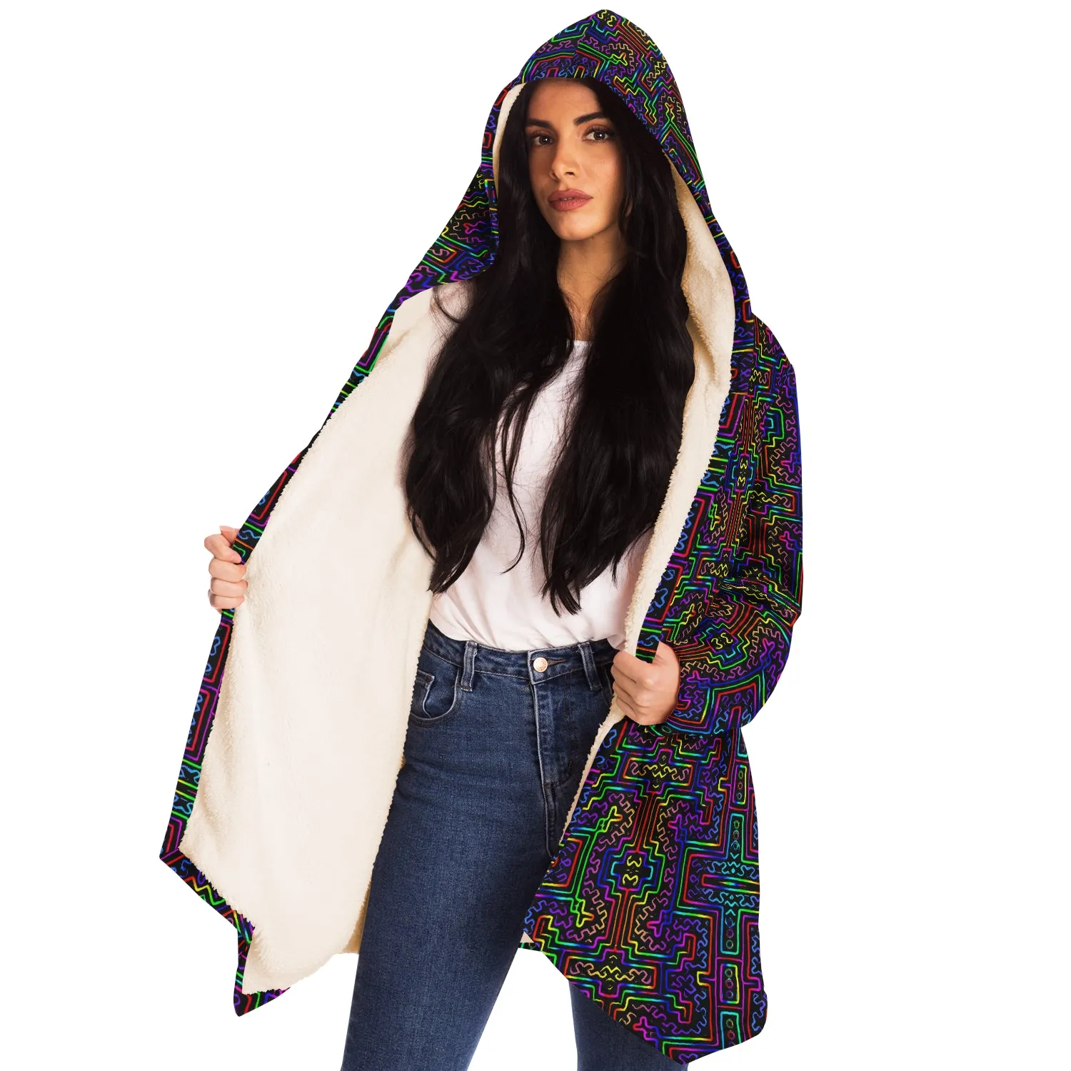 Prismatic Overlay Micro Fleece Cloak