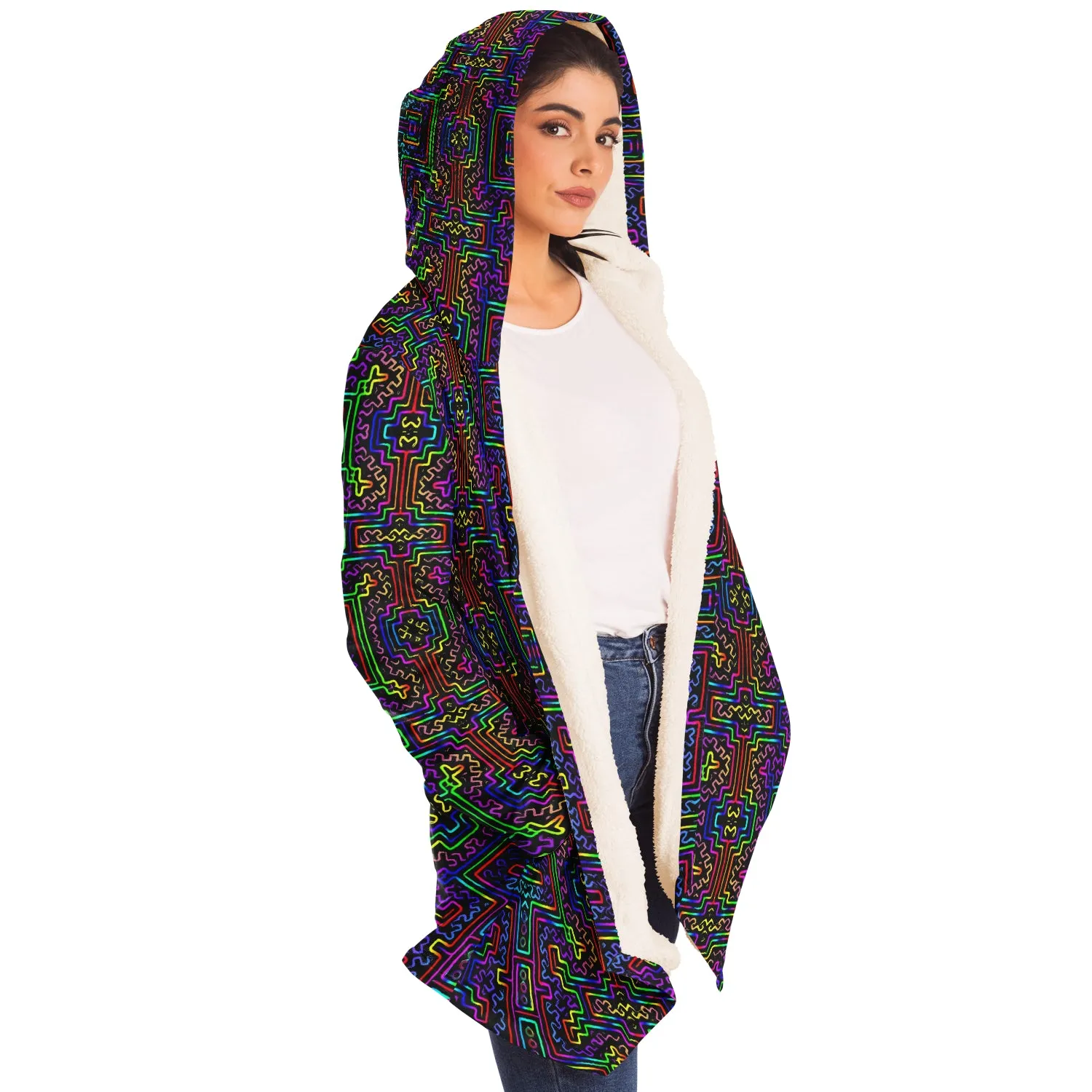 Prismatic Overlay Micro Fleece Cloak