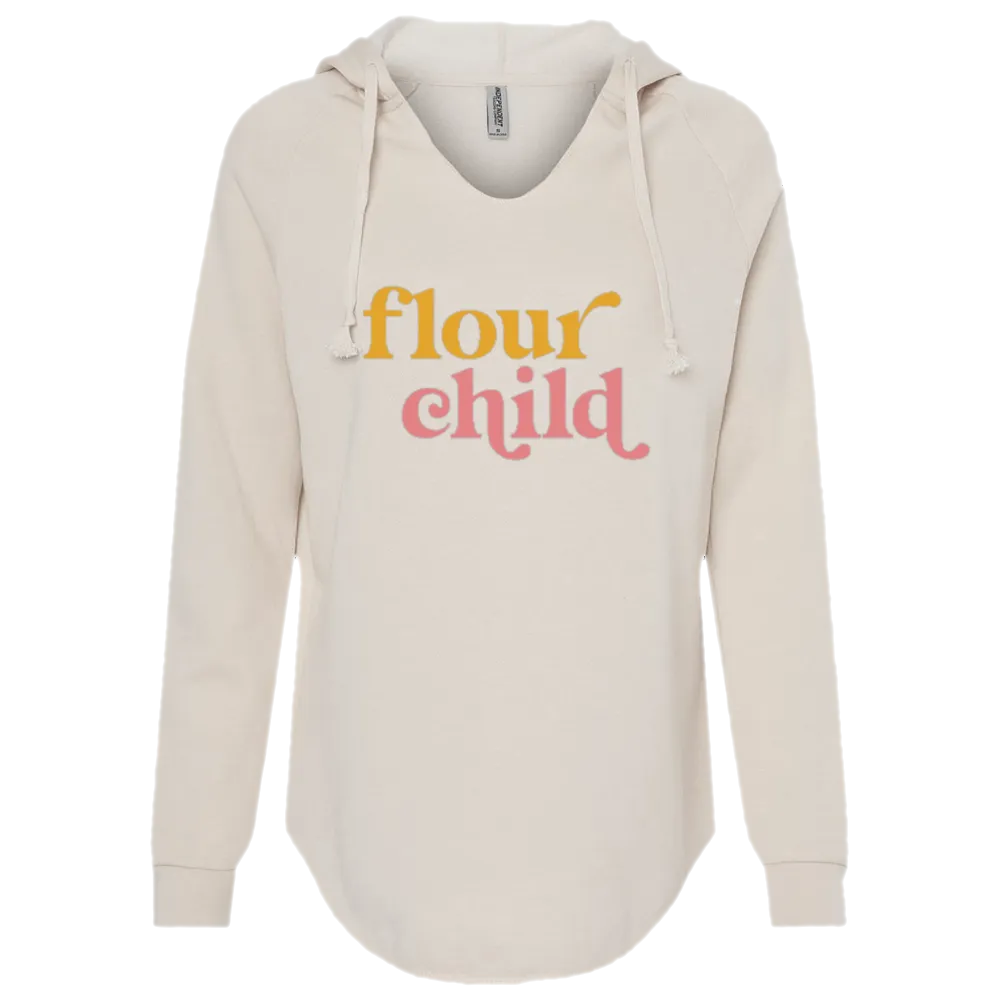 "Flour Child" Hoodie - Orange and Pink