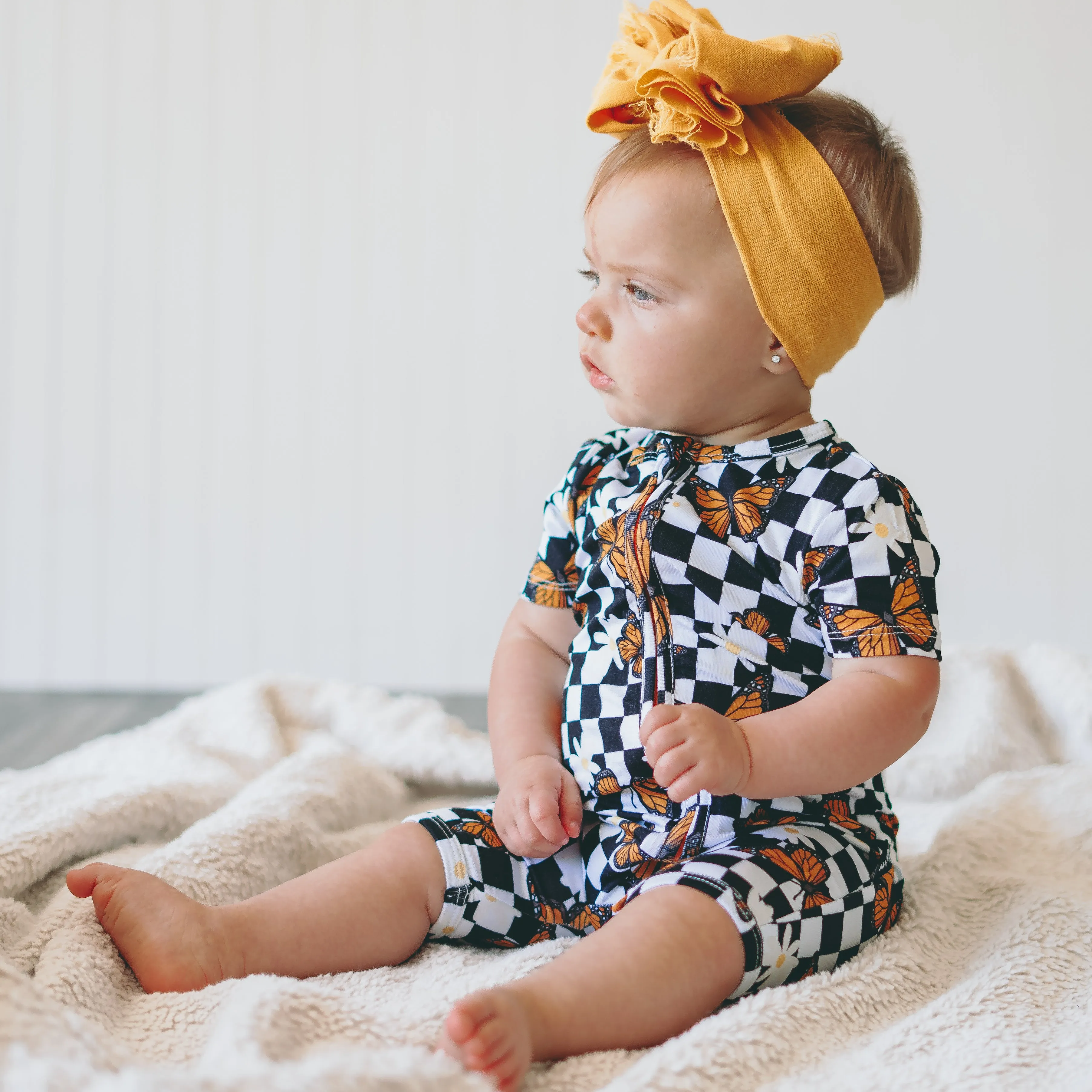 SHORTIE ZIP ROMPER - Butterflies