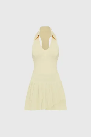 Sleeveless Polo Tank Top   WISKII Pleated Skirts