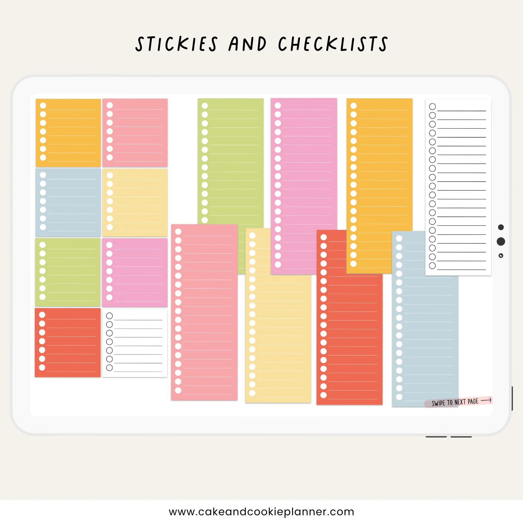 Stickies and Widgets - Baked in Color - Digital Planner Stickers