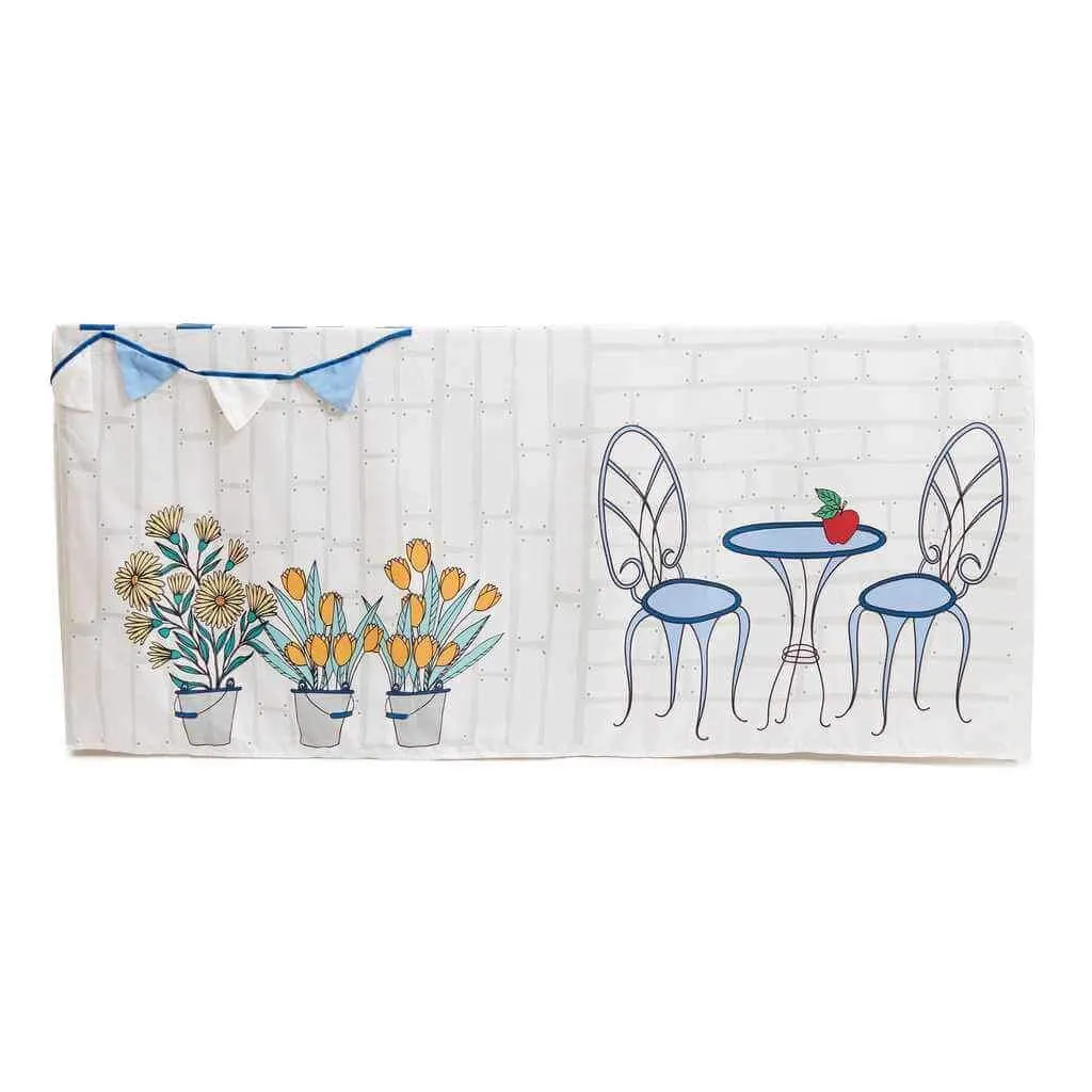 Tablecloth Playhouse, Little Shop, Blue