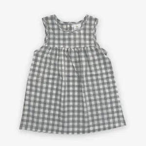 willow dress set || gray gingham